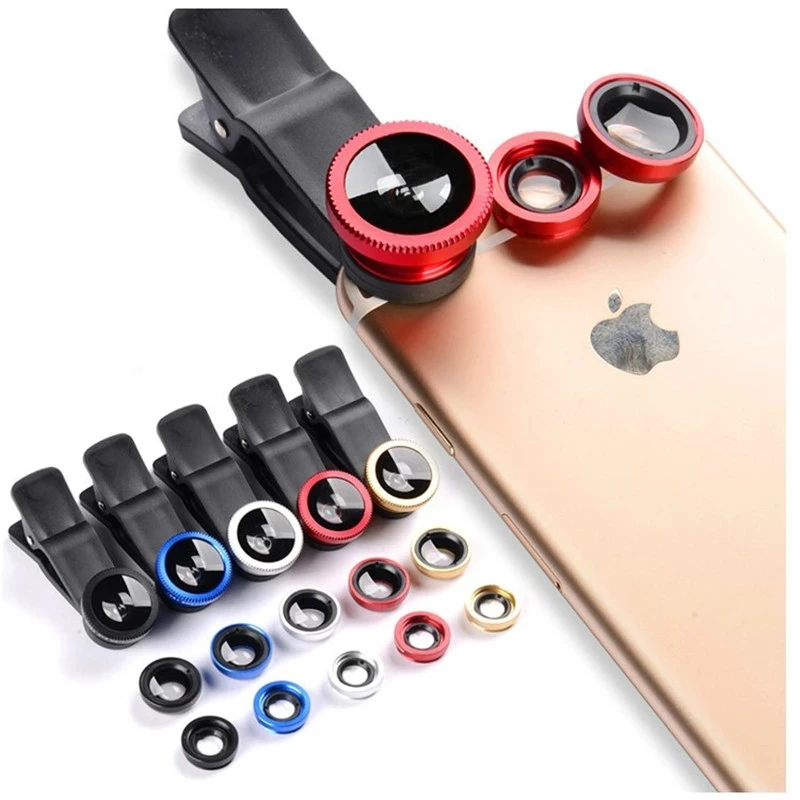 Fish Eye Lens Wide Angle Macro Fisheye Lens Zoom For iphone 7 8 plus XS MAX X Mobile Phone Camera Lens Kit ojo de pez para movil