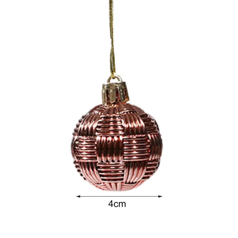 1 caja de bolas de Navidad antideformadas, colgantes de plástico brillante para fiesta de Navidad, adornos, decoración del hogar