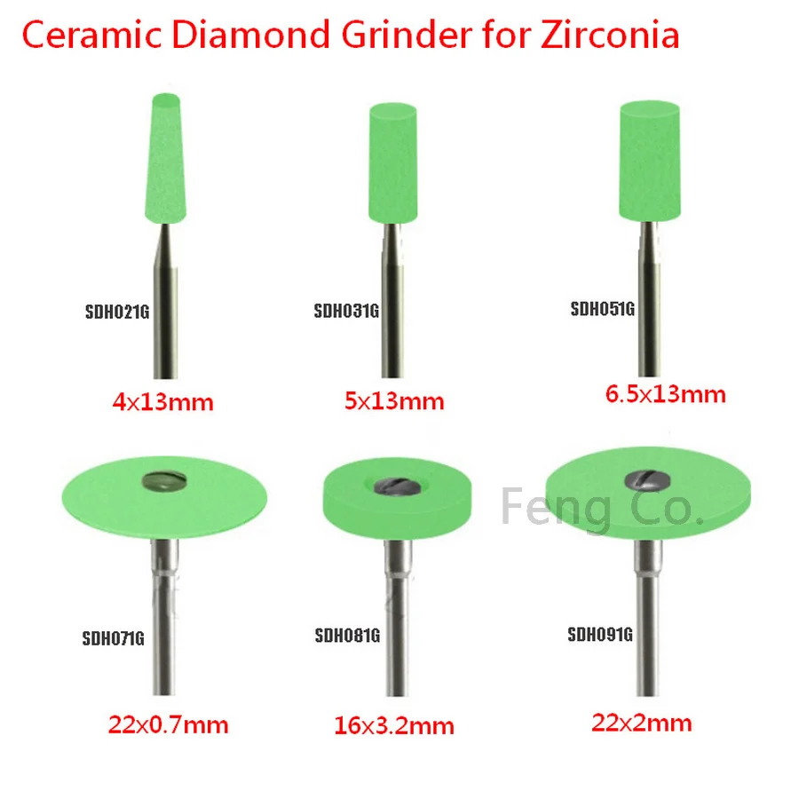 

Dental Lab Diamond Material Ceramic Grinding Grinder Zirconia Full Crowns Polisher Dentistry Polishing 2.35mm