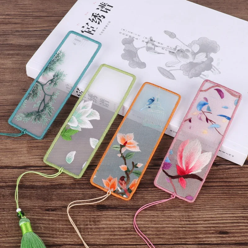 Bookmarks Cross Stitch Flower Diy Embroidery Organizer Craft Needle Minder Kit Threads Knitting Fabric Needlework Decor Jewelry