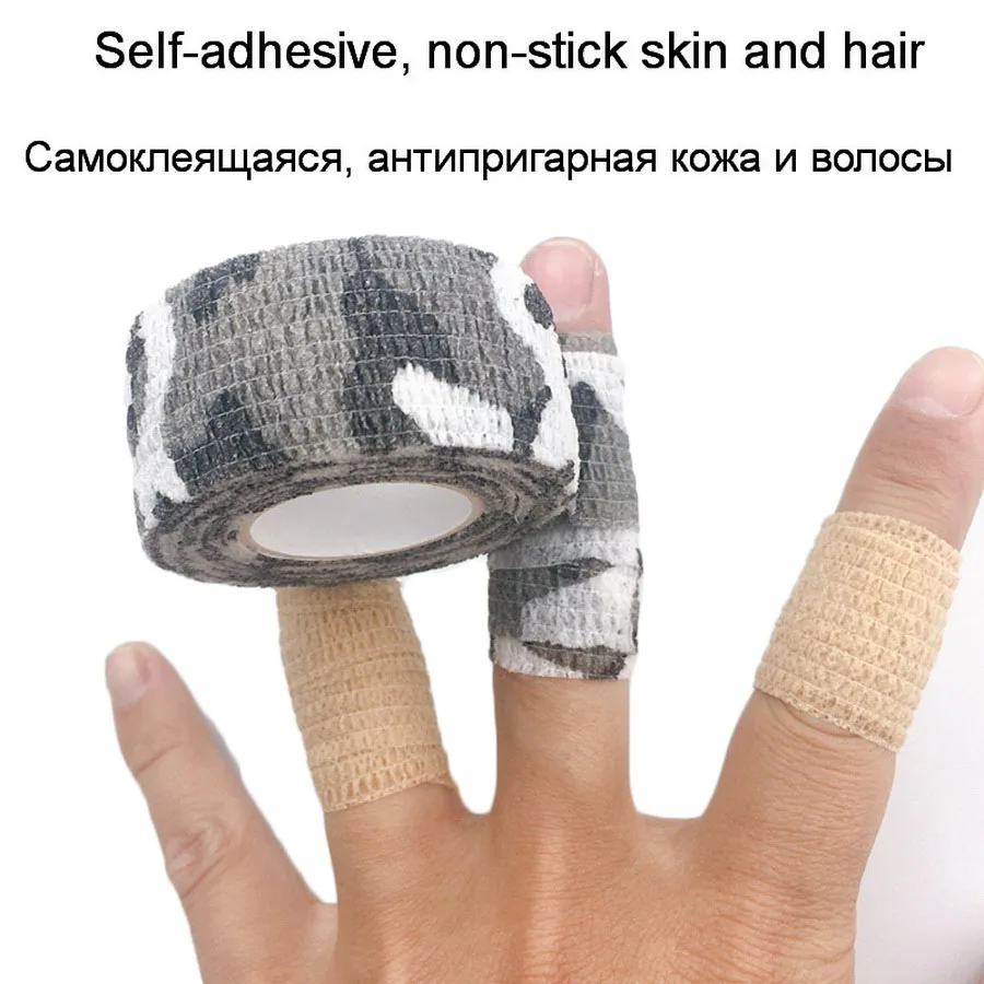 2.5/5/7.5/10/15 cm*4.5 m Camo Elastic Bandage Self-adhesive Sport Protective Fixer Tape Medical Wrap Pet Bandage flex tape