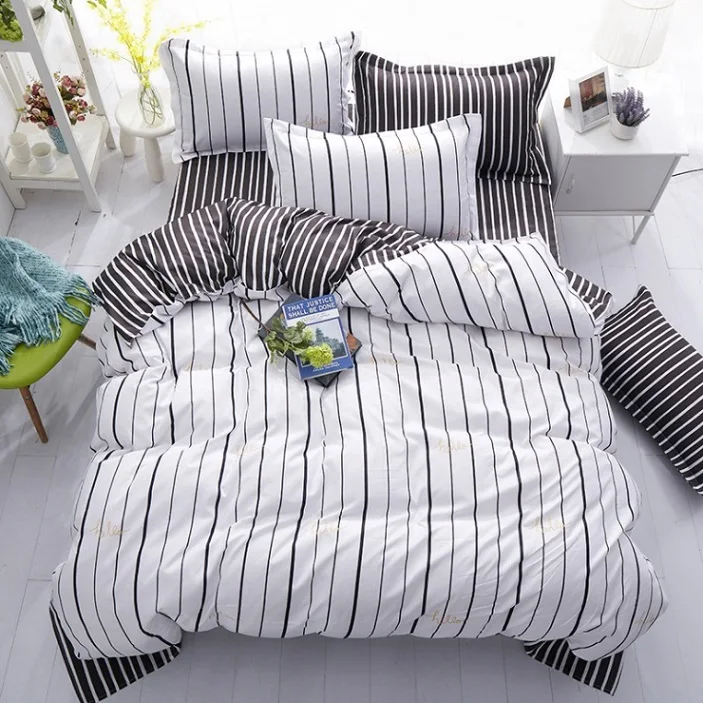 

Plaids 4pcs Bed Cover Set Cartoon Duvet Cover Adult Kids Boys Bed Sheets And Pillowcases Comforter Bedding Set