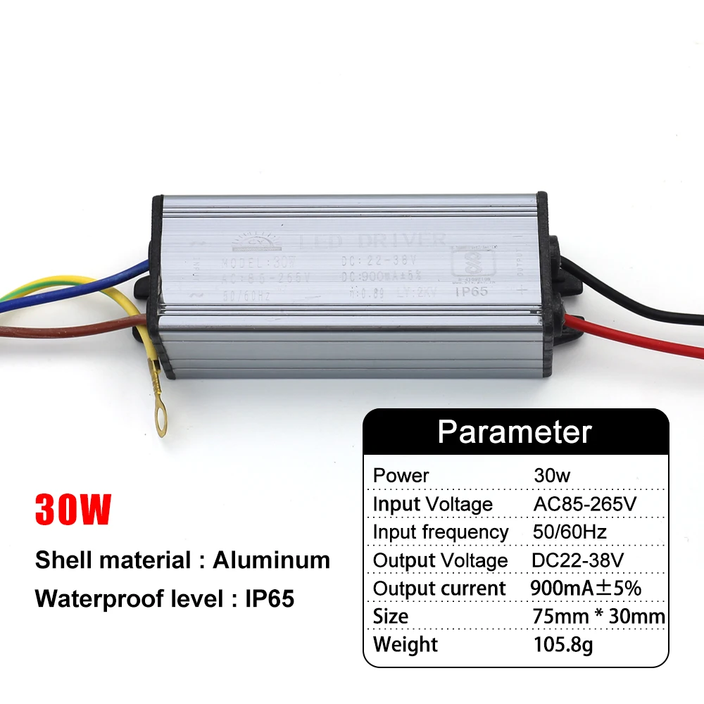 Pilote de l\'adaptateur secteur LED AC110V 220V pour DC22-38V l\'adaptateur de source d\'alimentation pour le budgétaire de budgétaire de puce de LED