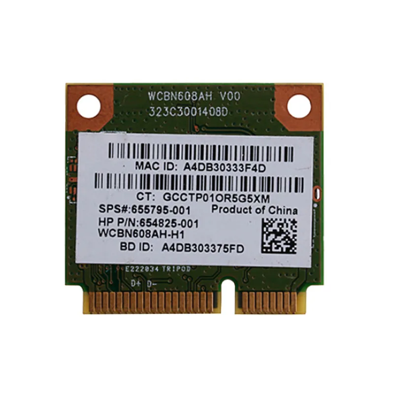 Atheros AR9485 AR5B225 Nirkabel PCIe Setengah Mini 300M + Kartu BT4.0 654825-001 655795-001 untuk HP CQ43 CQ58 DV4 DV6 DV7 G4 G7