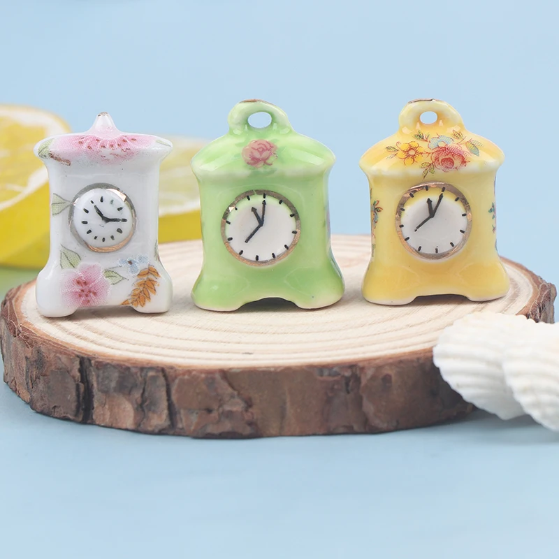 3pcs/set Miniature Accessories Mini Clock Model Toys For Doll House Decor Doll House Bedroom Living Room Accessories