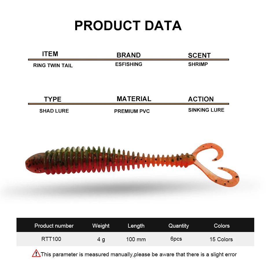 KESFISHING Nhẫn Đôi Đuôi 100Mm Mồi Câu Cá Mới Silicone Mềm Mồi Lớn Bắt Pike Bass Tôm Mùi Miễn Phí vận Chuyển