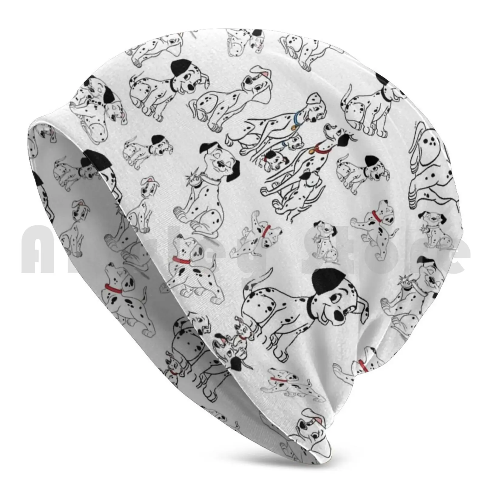 101 Dalmatians Beanie Hedging Cap DIY Print Cushion Black Dogs White Dalmatians