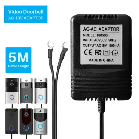 Wifi 무선 비디오 초인종 IP 카메라 비디오 인터콤 링에 대 한 18V AC 전원 어댑터 220V-240V 변압기 충전기