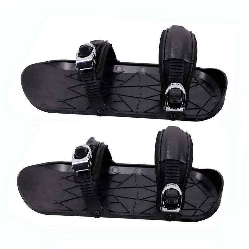 Catazer Mini Ski Skates for Snow The Short Skiboard Snowblades High Quality Adjustable Bindings Portable Skiing Shoes Snow Board