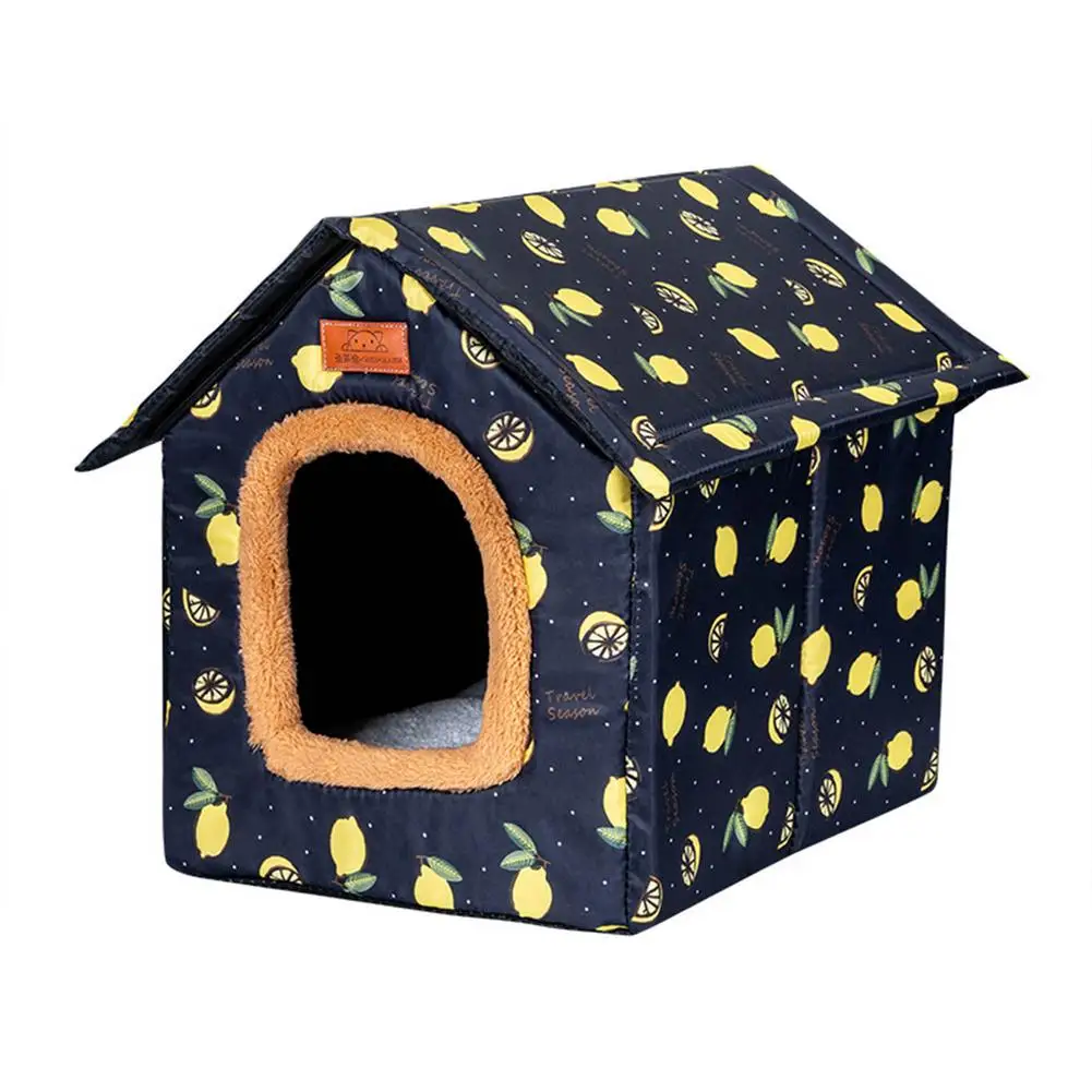 

Pet House Winter Warm Dog House With Multi-color Selections Indoor Outdoor Cat House Bed With Semi-closed Design For Puppies