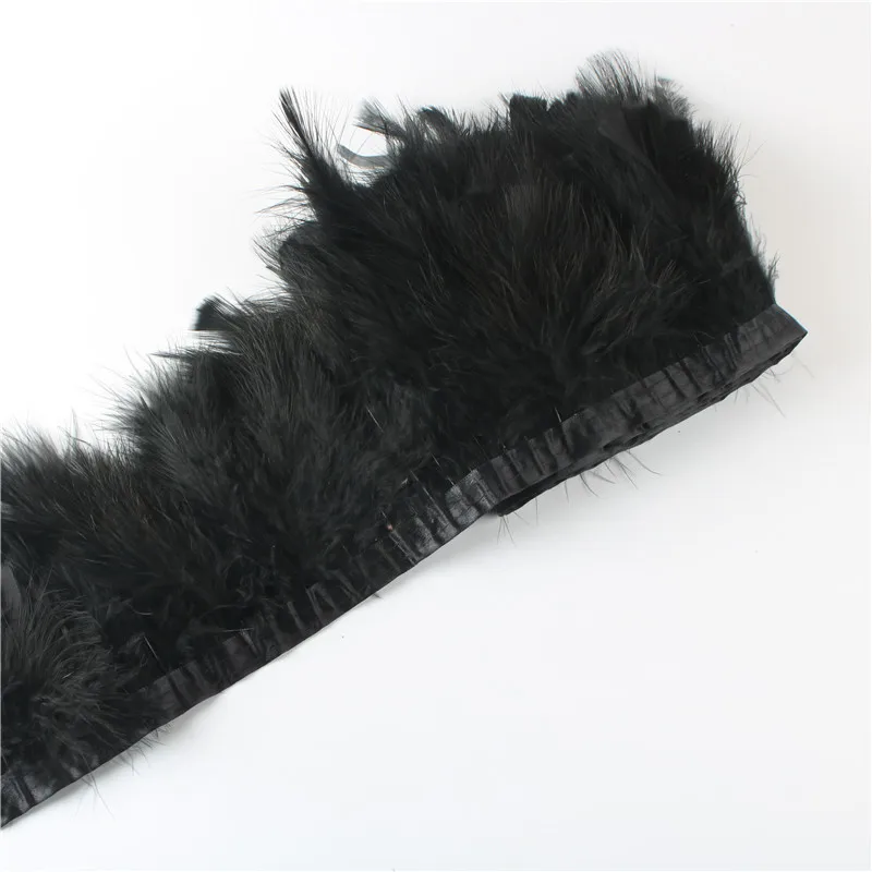 10 ياردة 10-15 سنتيمتر رقيق تركيا ريشة الشريط مصبوغ الملونة مارابو ريشة الزخارف ل مجوهرات الزفاف اكسسوارات الديكور #4