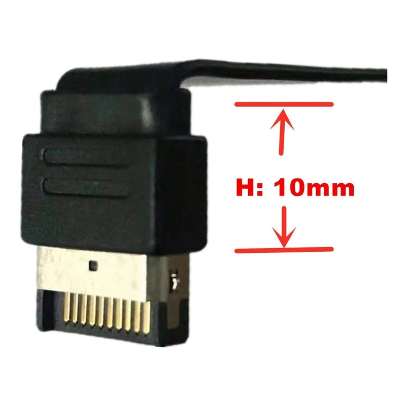 Удлинительный кабель с передней панелью USB 3,1 типа C, кабель типа E-USB 3,1 типа C, внутренний кабель адаптера, с панелью (50 см)