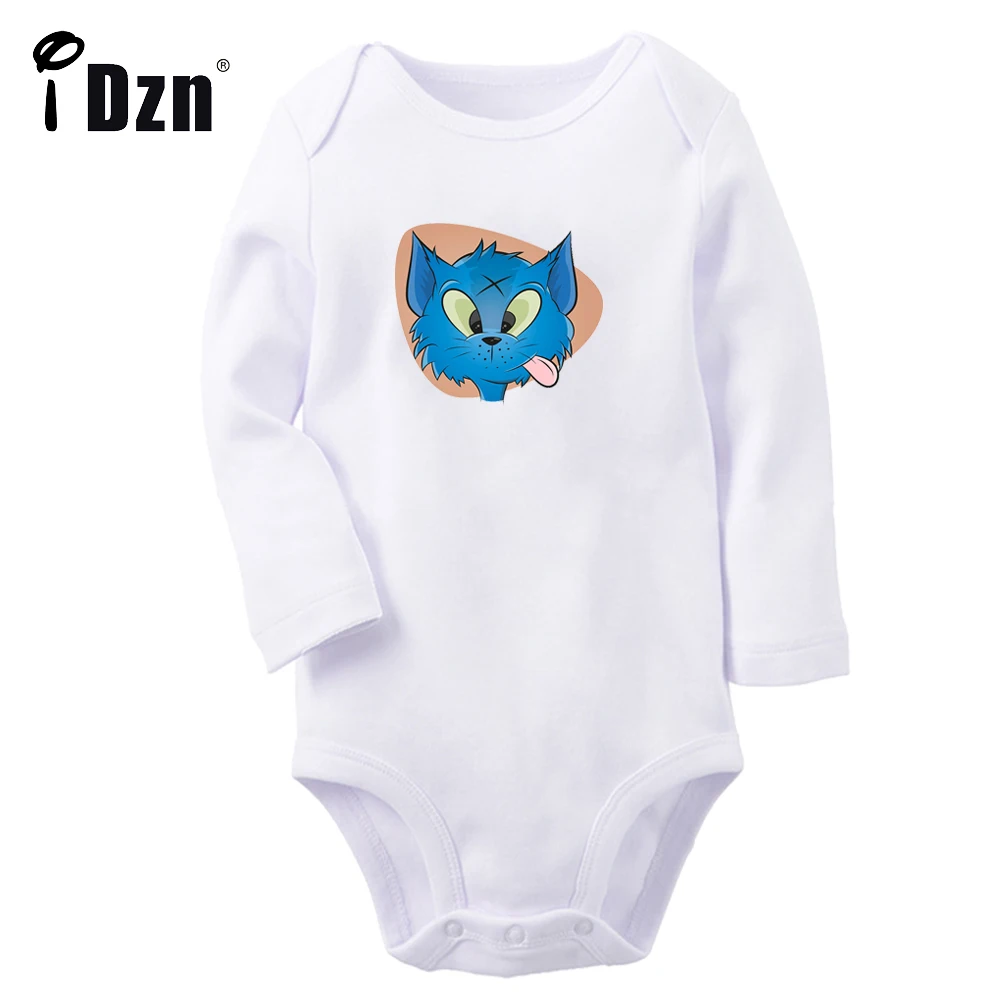 Baby Boys Baby Girls Spring Funny Animal Bodysuit Newborn Lovey Cats Autumn Clothing Cute Kitten Rompers Long Sleeves Jumpsuits