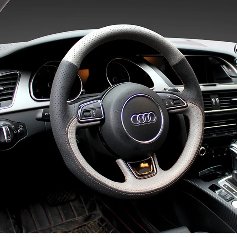 

Для Audi A4L/A3/A6L/Q5L/Q3/A5/Q7 из серии "сделай сам" кожаные специальные все включено руль Крышка Аксессуары для автомобильного интерьера