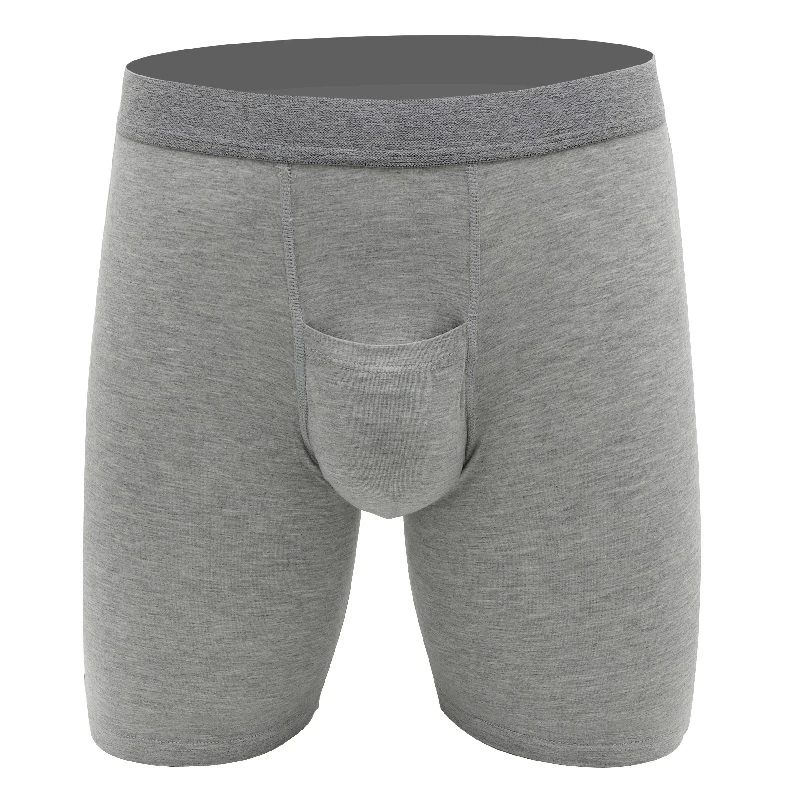 Ropa interior suave de Modal para hombre, Boxershort largo, cápsula para el cuidado del escroto, separación convexa en U, bragas para hombre,