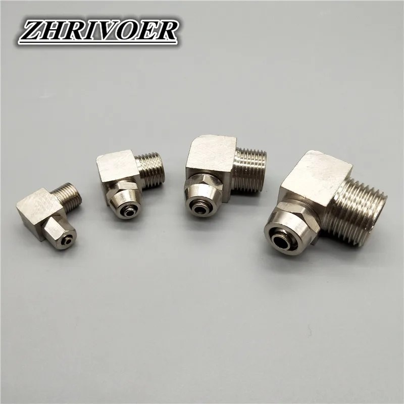 PL4 6 8 10 12mm Pipe Tube To -M5 M6 1/8 1/4 3/8 1/2 Trachea Quick Screw Connector Copper Pneumatic Components Fast Twist Joint