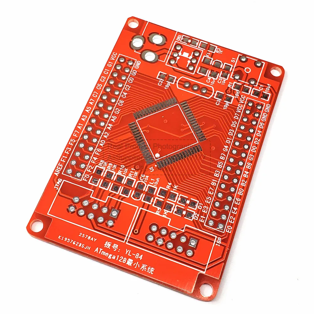 AVR Entwicklungen Bord Mindest System Platine für ATMEGA128 PCB Entwickeln Leere Rot Bord Großhandel