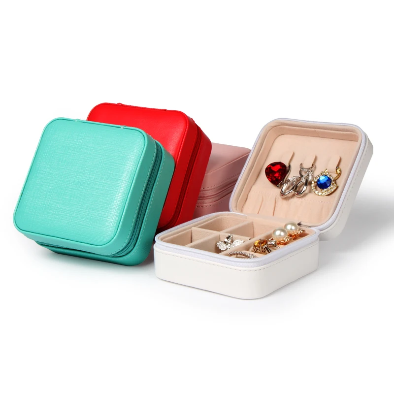 TA MINGREN-caja de almacenamiento de lápiz labial para reloj pequeño, organizador de joyas de viaje de cuero Pu, regalo para mujer