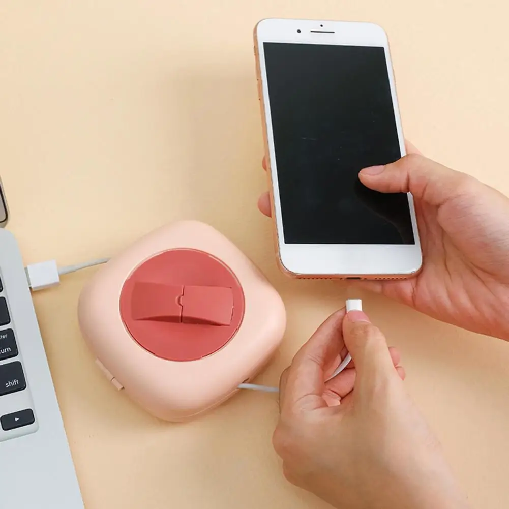 Практичное настольное устройство для закрепления проводов из АБС-пластика, простая в использовании намотка проводов для передачи данных, прочная намотка для офиса