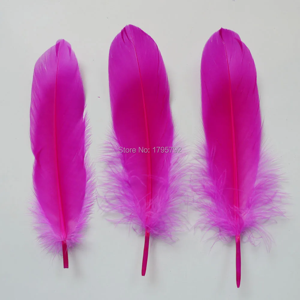 

Wholesale Hard Pole 1000Pcs Rose Goose Feathers For DIY Crafts Swan Plumes 12-18cm Jewelry Wedding Home Accessories Decoration