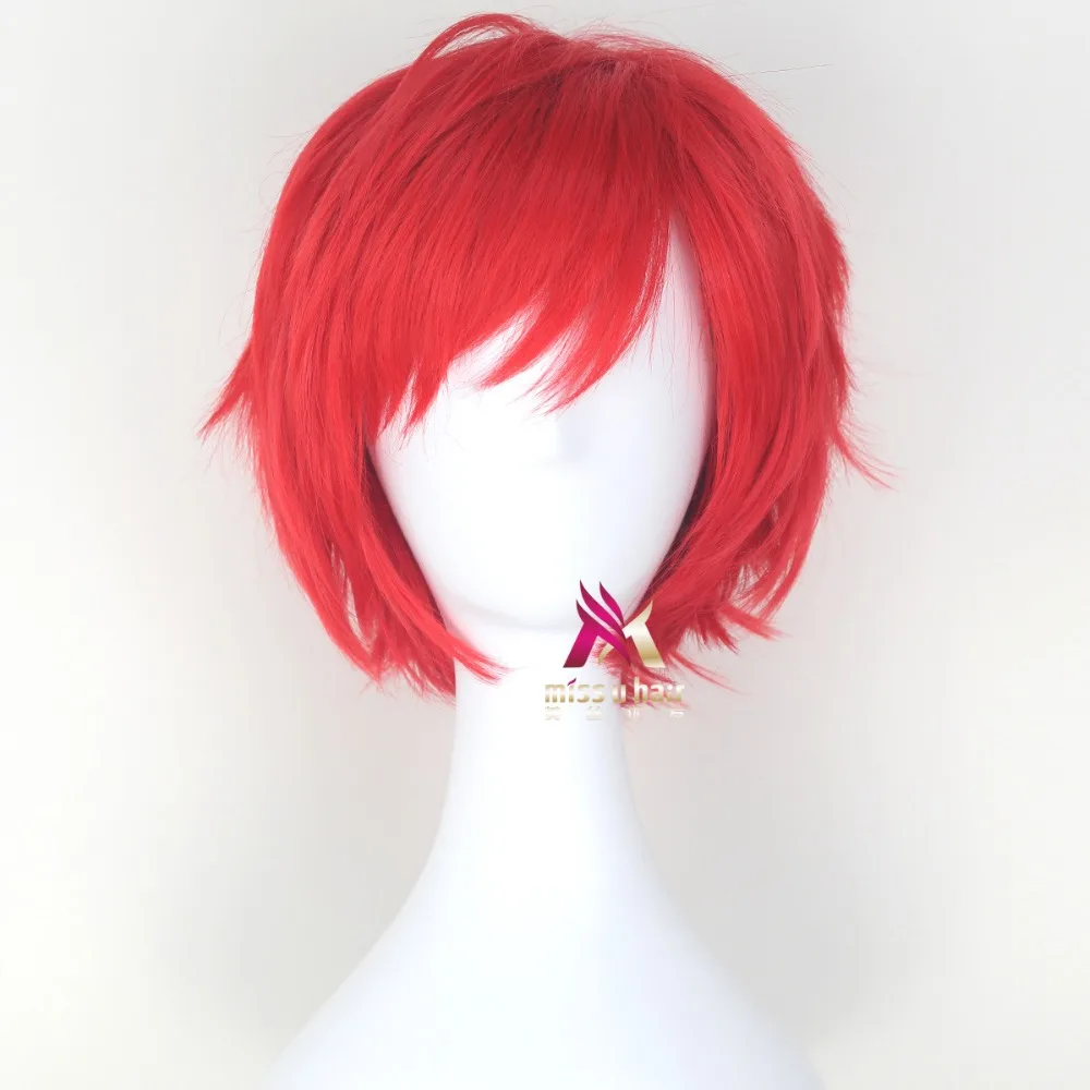 Re:Life in a Different World from Zero Reinhard van Astrea Cosplay Wigs 30cm Red Synthetic Hair Perucas Cosplay Wig +wig cap