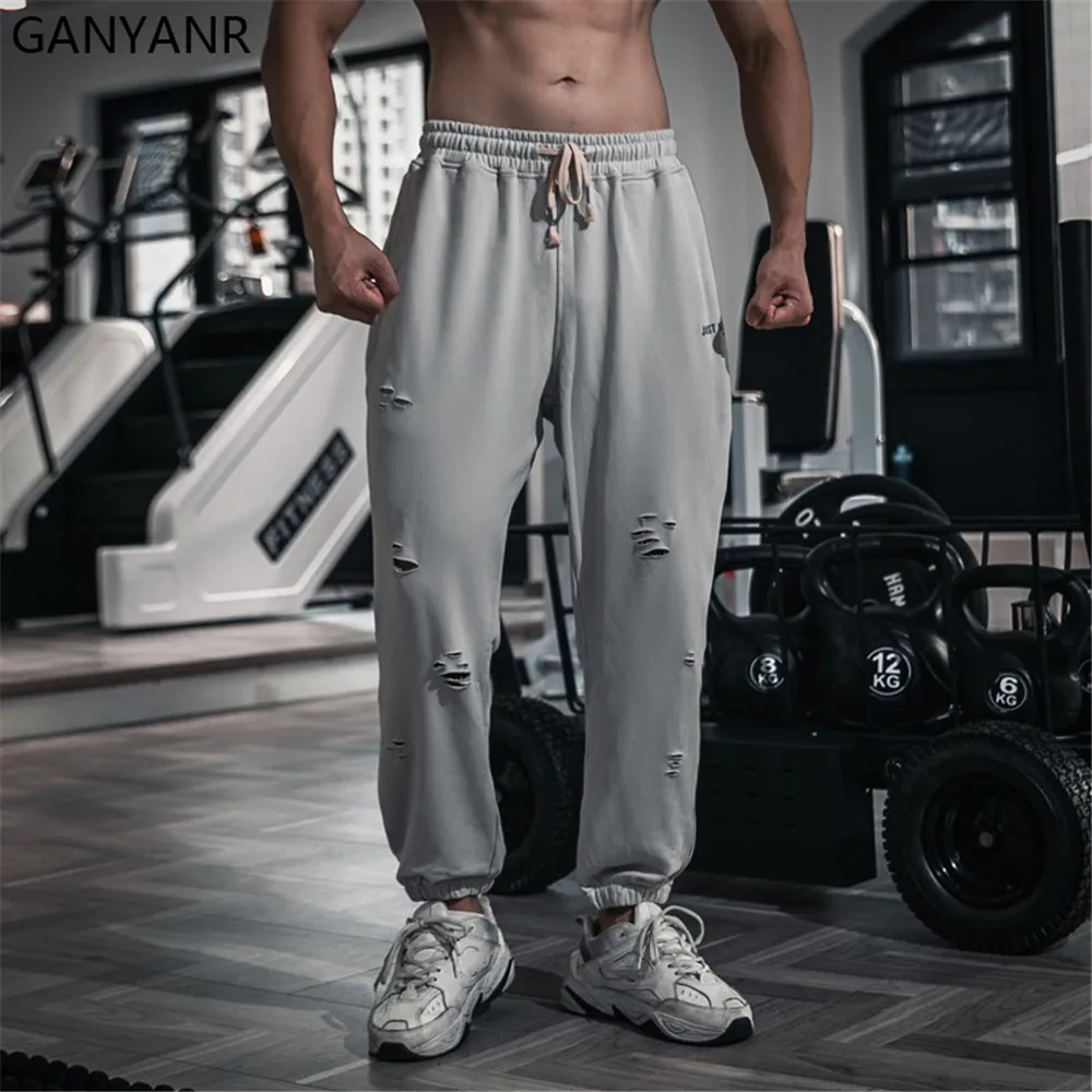 

GANYANR Jogging Pants Men Sport Gym Running Training Sportswear Leggings Trousers Workout Sweatpants Bodybuilding Trackpants