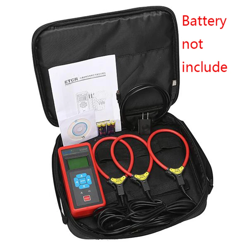 Three-Channel Flexible Current Clamp Recorder With Range AC 0.00A to 20.00kA Resolution AC 10mA For Current Testing