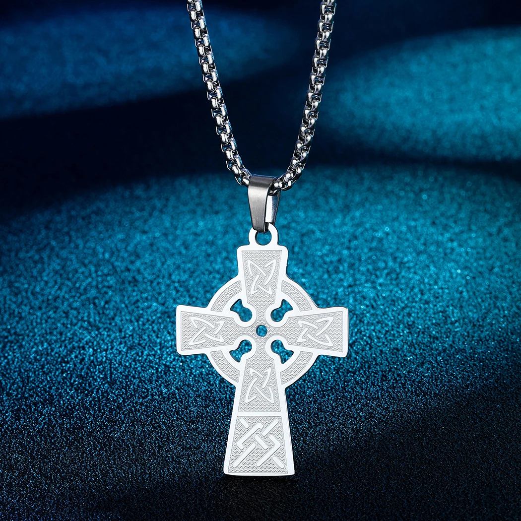 Kinitial Fashion Armenian Cross Knot Necklace Talisman Solar Celtics Armenian Druid Amulet Pendants Necklaces Choker Jewelry