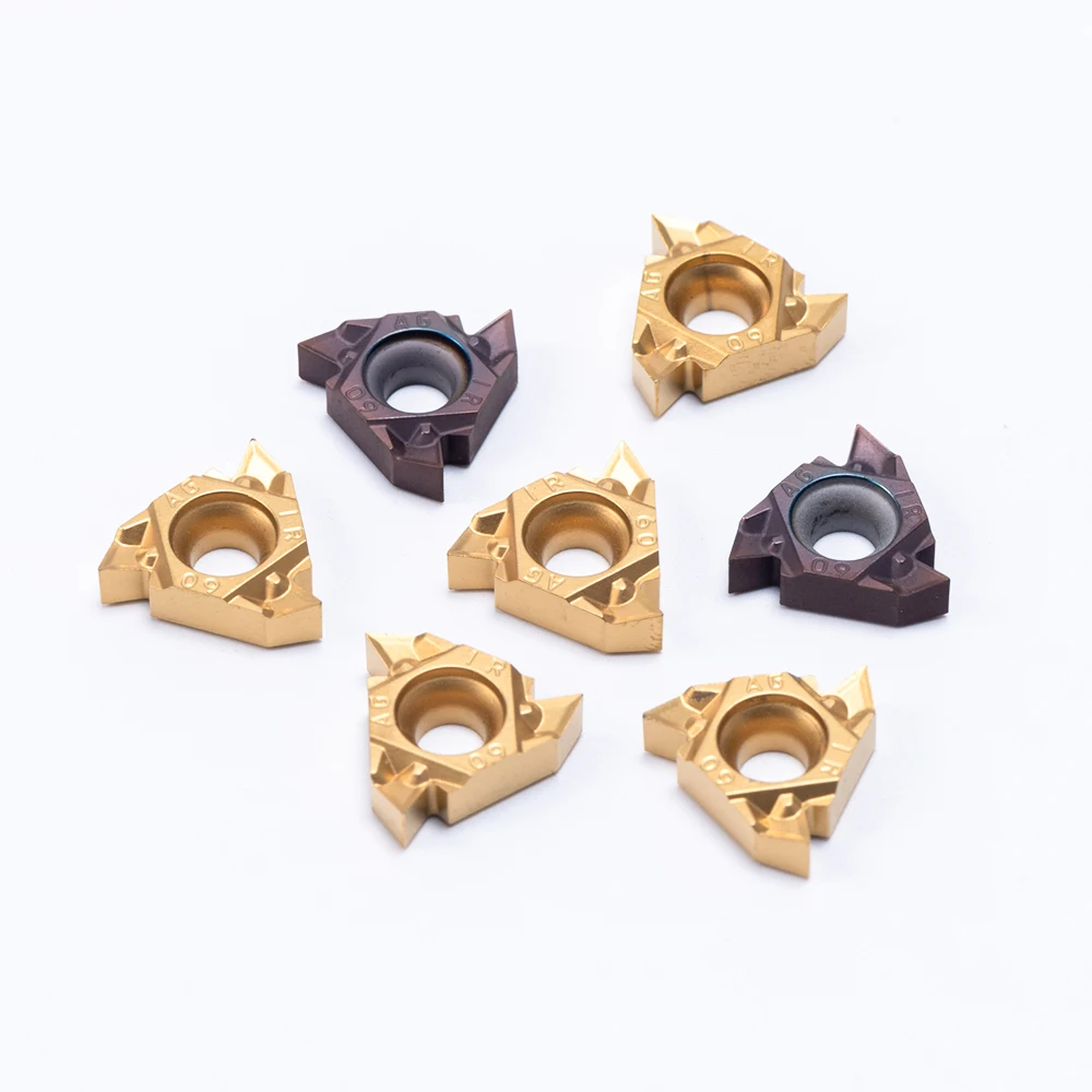 Inserção da linha mmt 16ir ag60 vp15tf/us735/ue6020 ferramenta de torneamento do carboneto da inserção do metal torno 16irag60 inserção de gerencio