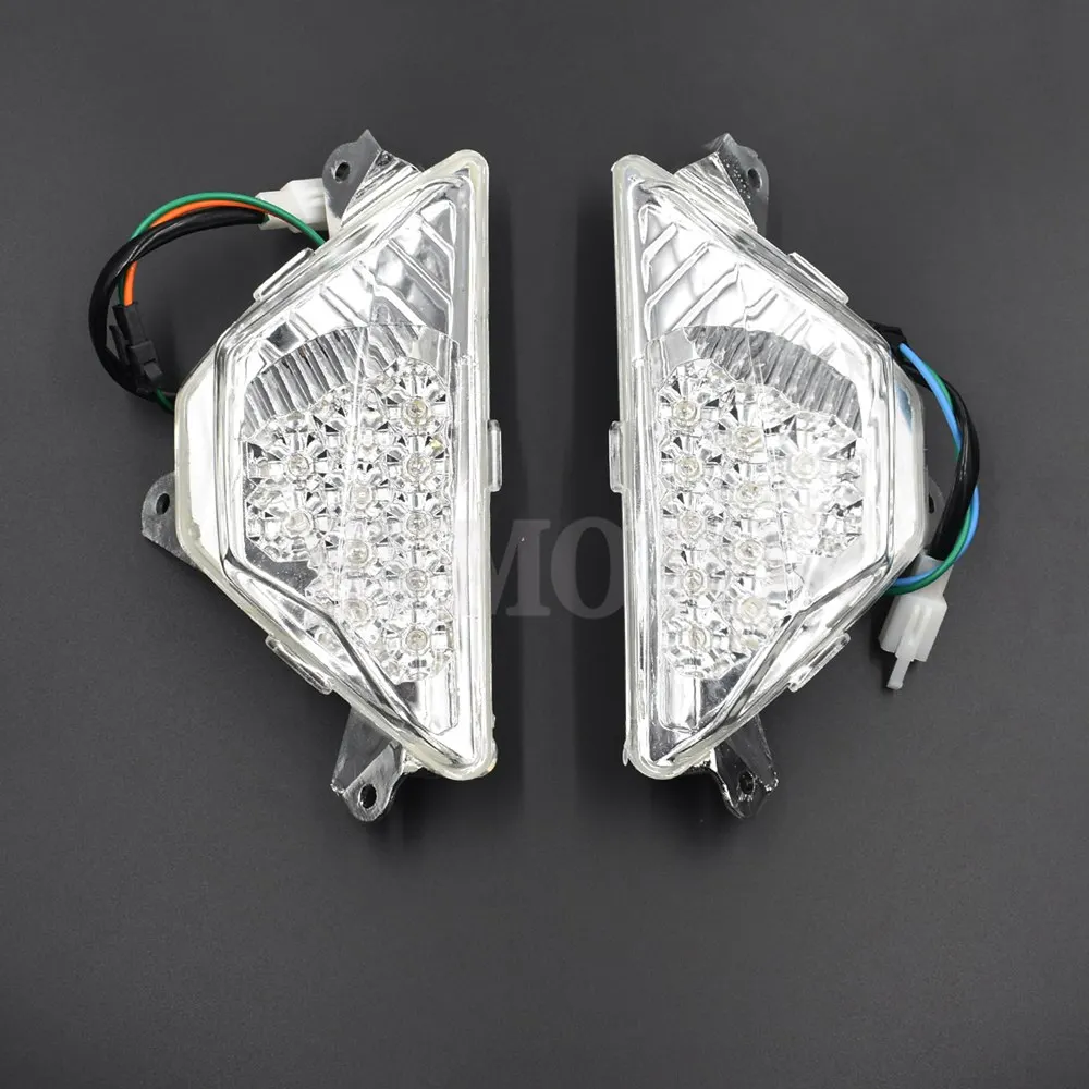 

For Kawasaki Ninja 300 300R EX300 ABS ZX6R ZX-6R ZX636 2013 2014 2015 Front Turn Signals Blinker Indicator Lens LED Light Lamps