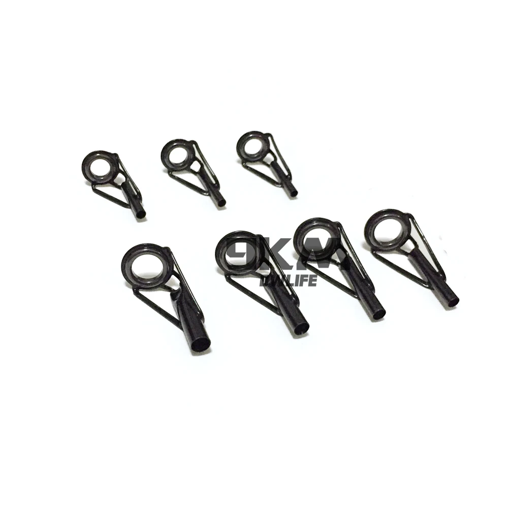 5 Stücke Angelrute Spitze Führungen Reparatur Kit Edelstahl Rahmen Keramik Ringe Schwarz Stange Gebäude Guide Auge Gebäude Reparatur 6 # ~16 # – Detail 11