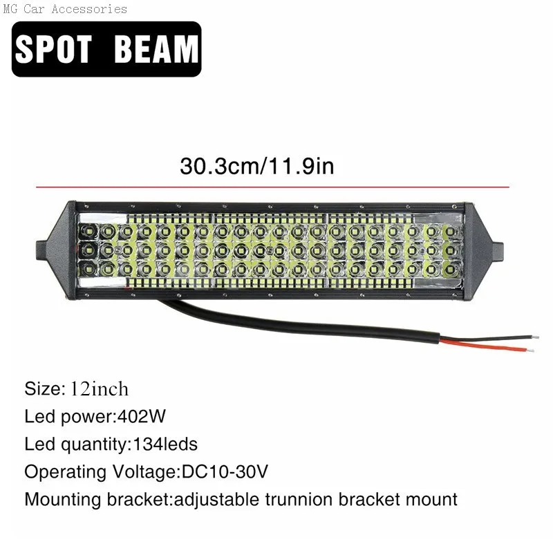 5-reihige LED-Lichtleiste 12 Zoll 264W Auto-Arbeitsscheinwerfer Flutlicht Fahrlicht für Offroad-Truck SUV ATV Traktor 4X4 LED-Leiste – Detail 9
