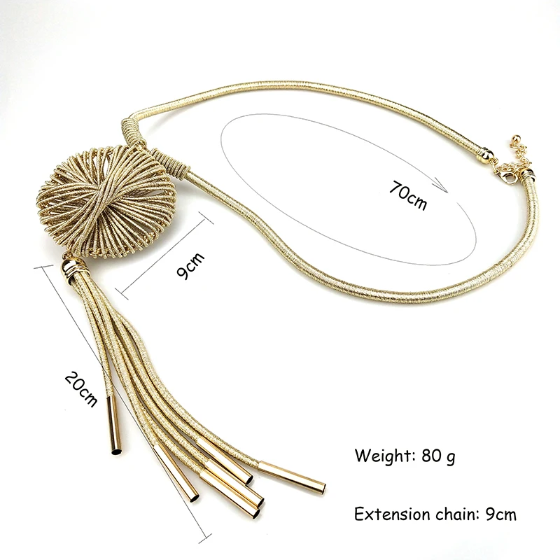 UKEBAY New Pendant Necklaces For Women Ethnic Clothes Accessories Gothic Long Necklace Handmade Sweater Chain Luxury Big Jewelry