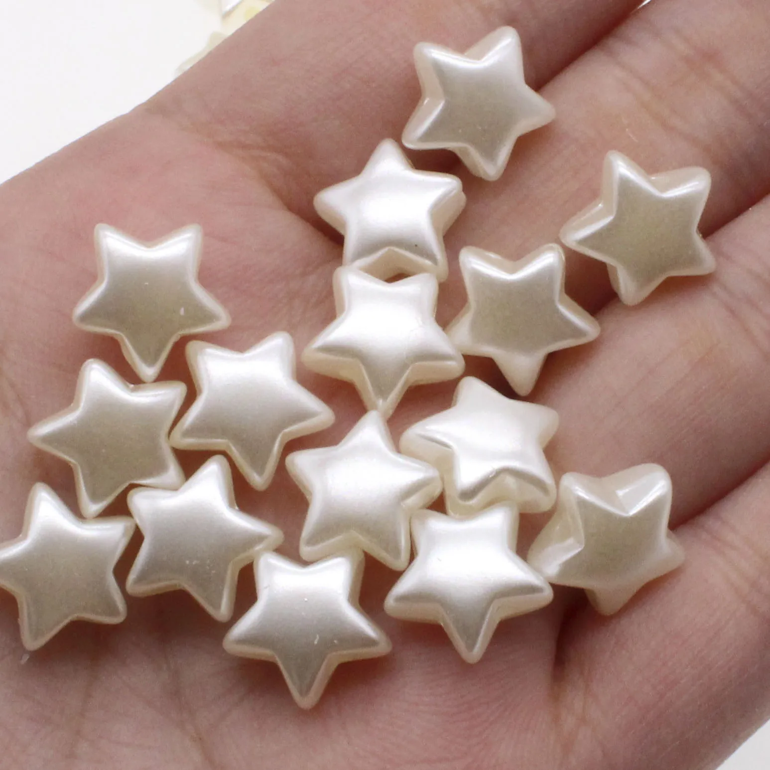 CHONGAI 100PCS Star Shape Acrylic Beads DIY Imitation Pearl Style Making Necklace Bracelet Jewelry Accessories 11mm