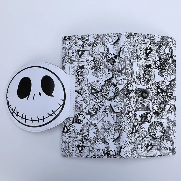 Cartera de dibujos animados para hombre y mujer, monedero largo de calavera con tarjetero, a la moda, nuevo diseño