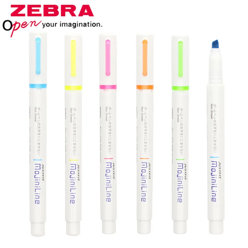 1pcs Japan ZEBRA WKS22 highlighter writing is not easy to open MojiniLine mark is not easy to smudge