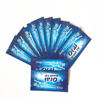 200 pcs /100 / 50pcs Deep Cleaning Teeth Wipes Disposable Tooth Whitening Dental Brush Up Finger Wipe Hygiene Tool Oral Brush Up