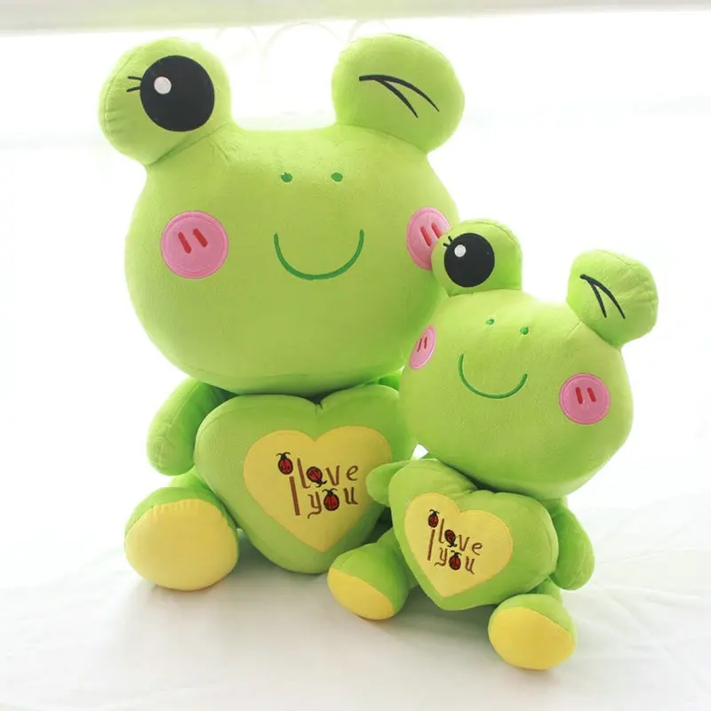 

1pc 35-65cm Lovely Frog Plush Toy Soft Cartoon Hold Heart Stuffed Animal Doll Sleeping Girls Birthday Presents