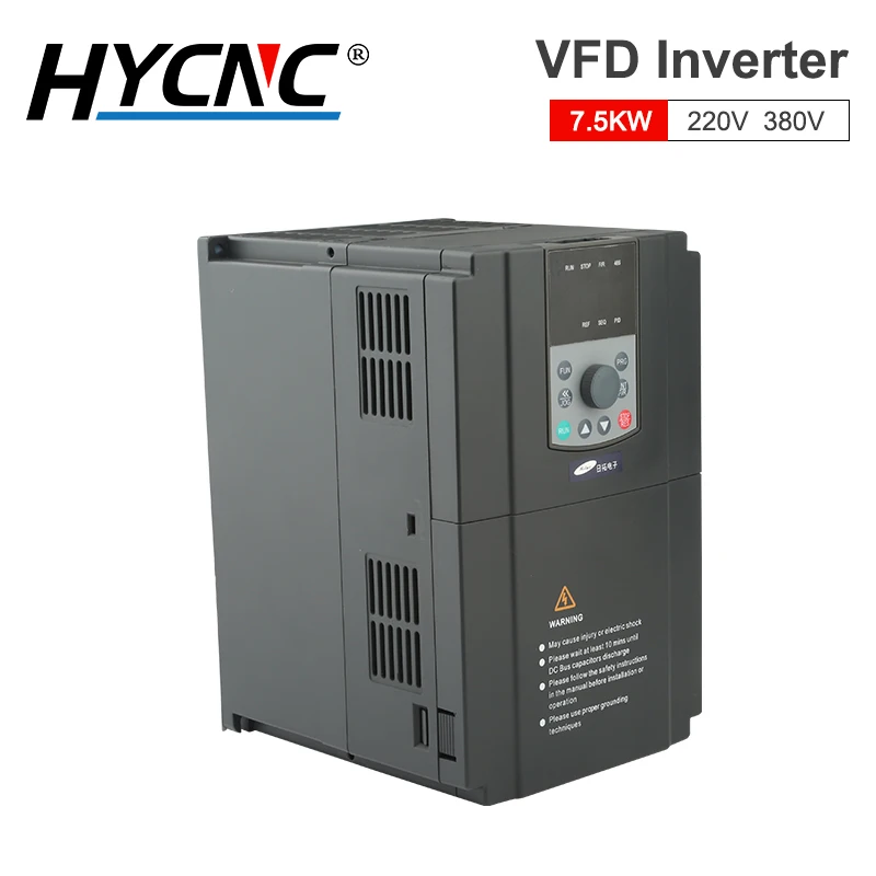 VFD Inverter 7.5KW 220v Single-Phase Input 380v Three-Phase Output Driver For CNC Milling Machine Spindle Motor Speed Control