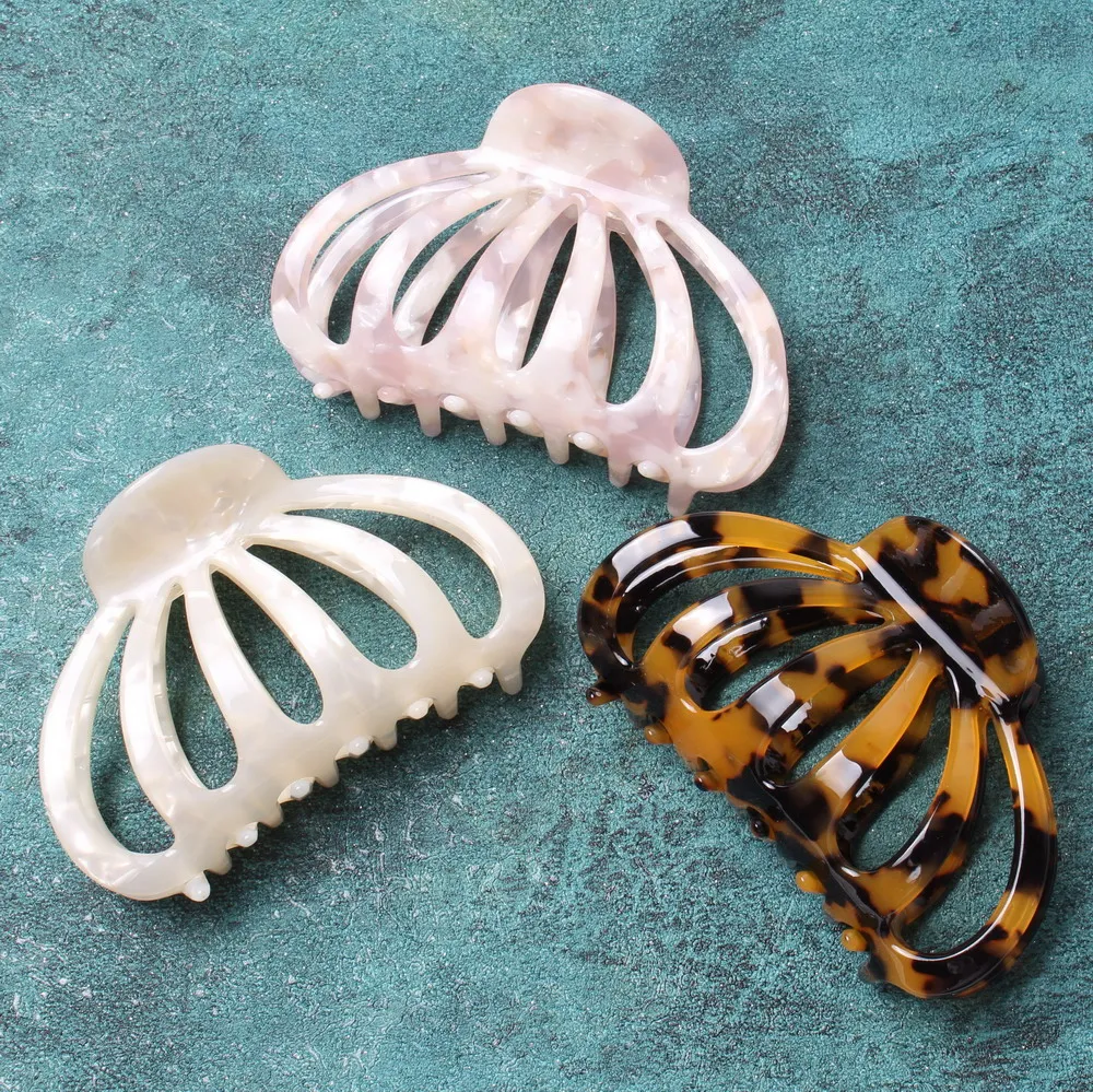 

Tortoiseshell Acetate Hair Claw Clip Large Hair Crabs Clip Grain Hair Claw Clamps For Women Fashion Hair Accessories