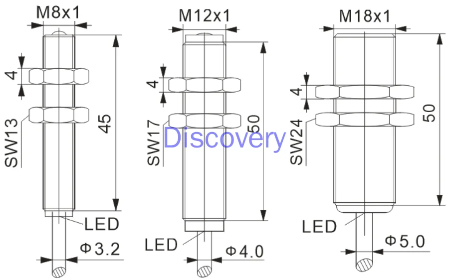 M8 M12 M18 Laser su 100 metri interruttore fotoelettrico sensore interruttore di prossimità luce visibile luce rossa