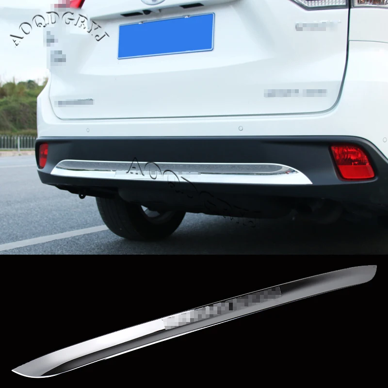 

For Toyota Highlander 2015-2019 ABS Chrome Rear Bumper Moulding Cover decoration protector Moulding Trim Car Styling Accessorie