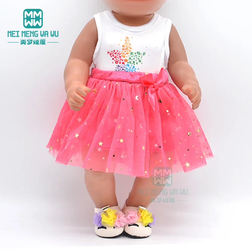 Kleidung für Puppen, passend für 43 cm große New Born Doll American Doll, modischer Jackenanzug, Mullrock, Geschenk – Detail 12