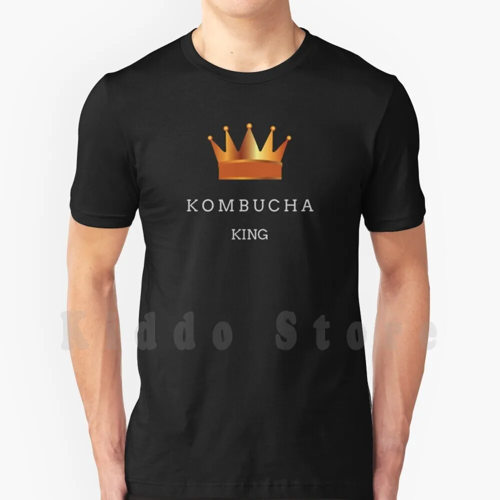 Camiseta Kombucha King para hombre, algodón, S-6xl, bebida Kombucha, Kombucha es mi animal espiritual, King Royalty Health Health