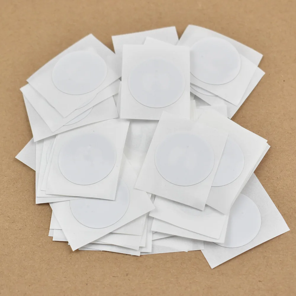 2 Stks/partij 25Mm Ronde Epaper Rfid Label Sticker Tag 13.56Mhz ISO14443A Nfc 215 Sticker Voor Alle Nfc Enabled telefoons