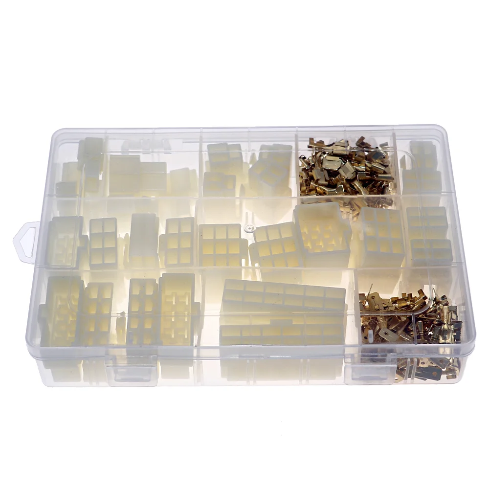 78Sets 6.3mm 1 2 3 4 6 8 9 12Pin Electrical Automotive Wire Connector Male Female Socket Plug and Header Crimp Wire Terminals