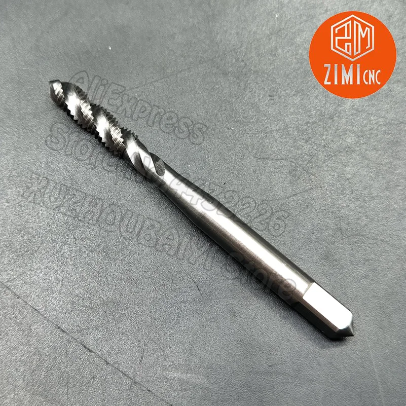 Pemotongan Benang M5 * 0.8Mm Spiral Tekan untuk Mesin Aluminium Menekan Diameter 5Mm Alat Tangan Threading Alat Sekrup ketuk Bor