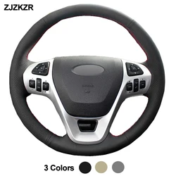 Car Auto Steering-Wheel Cover For Ford Explorer 2011 -2019 Taurus 2013 -2019 Edge 2011-2014 Flex 2013-2019 Volant 2012 2014 2015