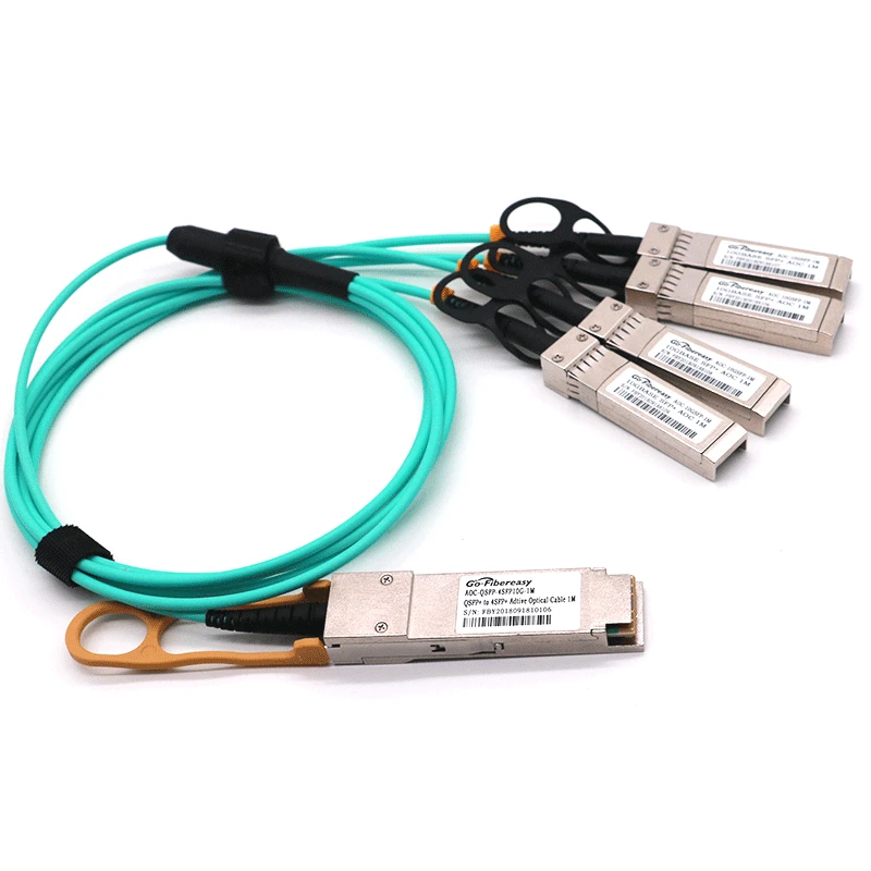 Imagem -06 - Cabo Aoc Qsfp Mais para 4xsfp Cabo Óptico Ativo Compatível com Mesas 4x10g Sfp Mais Cabo Aoc