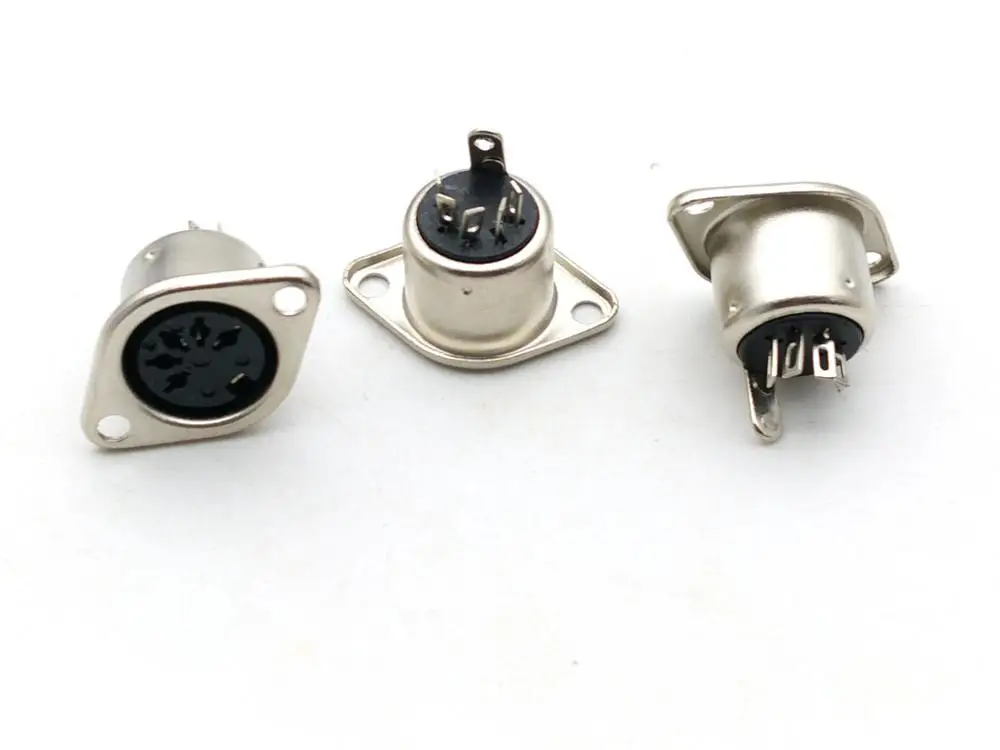 5 Pin DIN Female Jack Cable Connector adapter panel mount solder type image 5